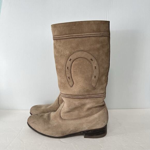 Bota Charra Escaramusa Mujer Women Riding Boots Size 9 Mexican Rodeo Leather - Picture 6 of 10